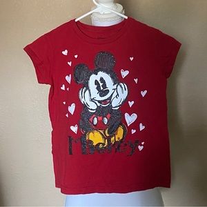 Disney Store girls LG 10-12 Mickey Mouse short sleeve shirt